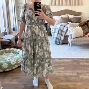 Baltic Born Sage Floral Midi Dress